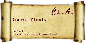 Cserei Alexia névjegykártya